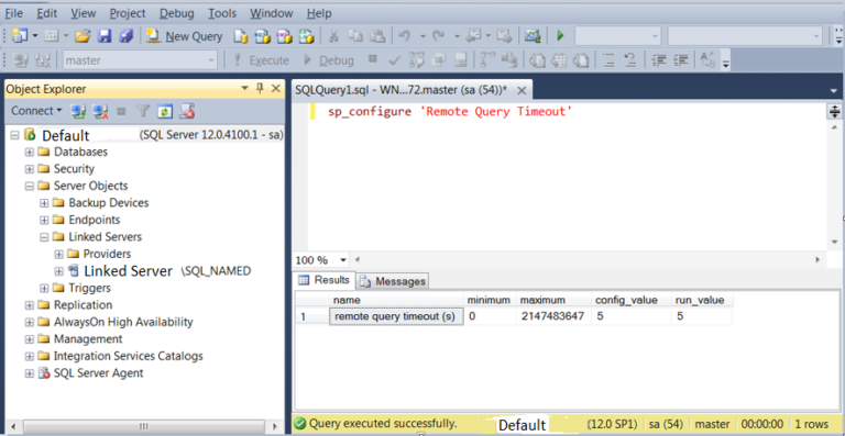 php sql query timeout