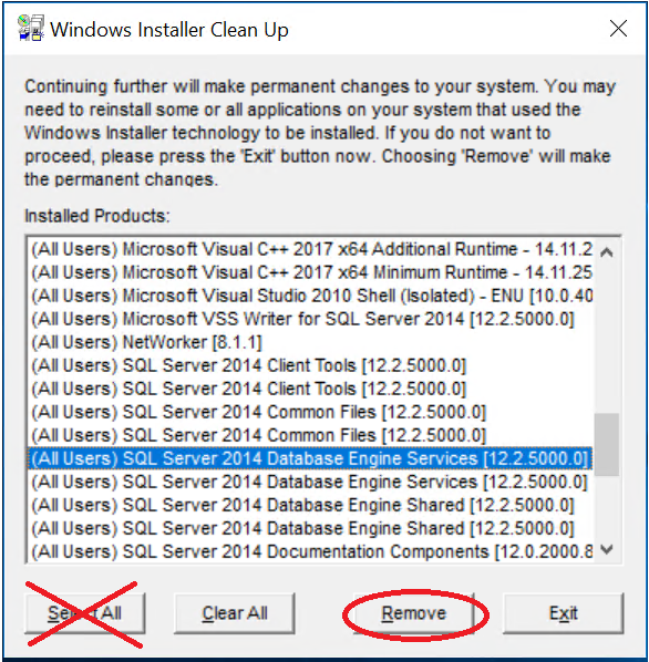 Uninstall SQL Server