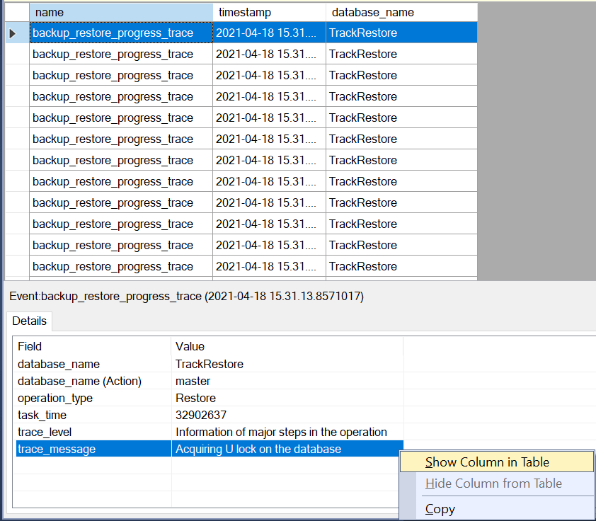 Database Restore Stuck at 100 Percent