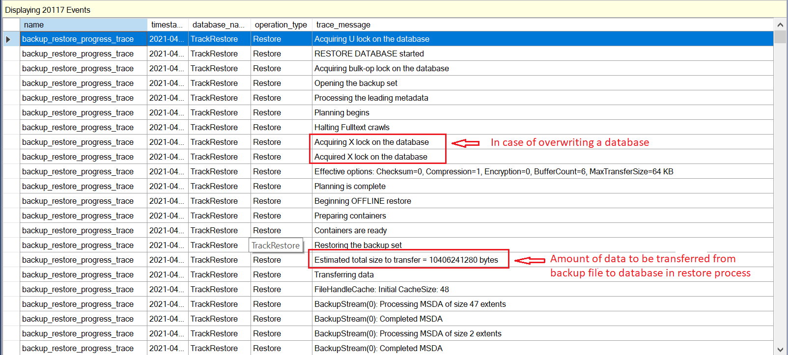 SQL Database Restore Stuck at 100 Percent