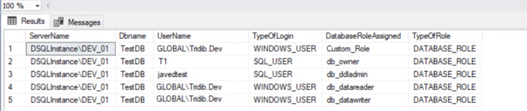 database permission assignments to users and roles sql