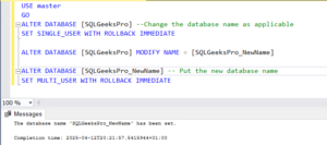 Database could not be exclusively locked Error 5030 » SQLGeeksPro