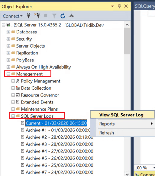Identify SQL Server Service Account