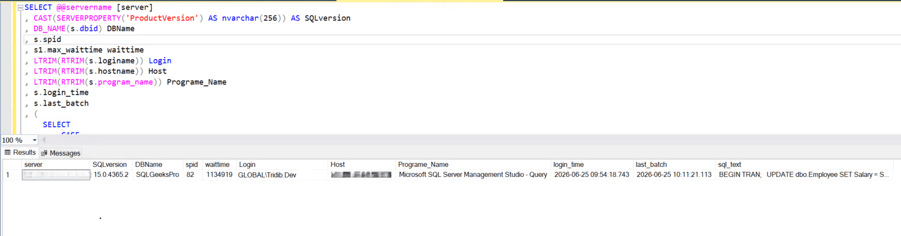 SQL Server Root Blocker Detection Query